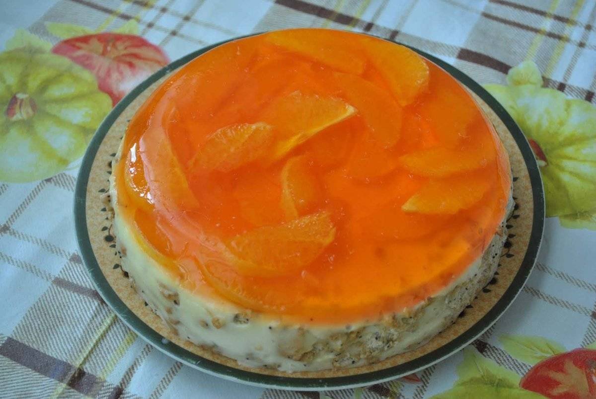 Апельсиновый торт без выпечки