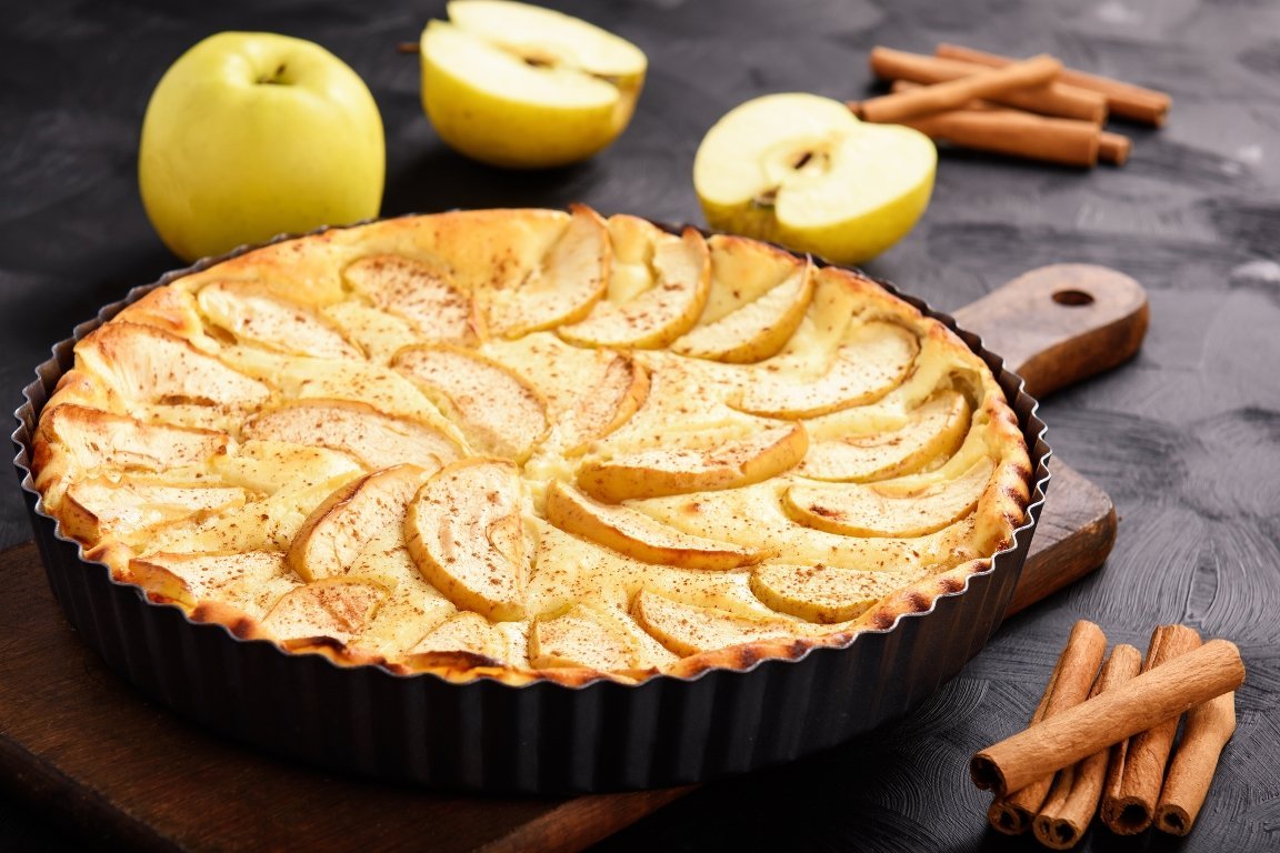 Шарлотка с яблоками