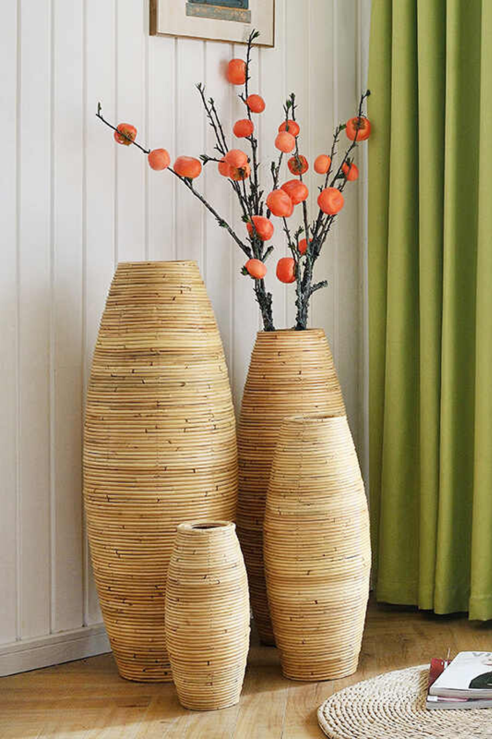 Высокие искусственные цветы для напольной вазы
