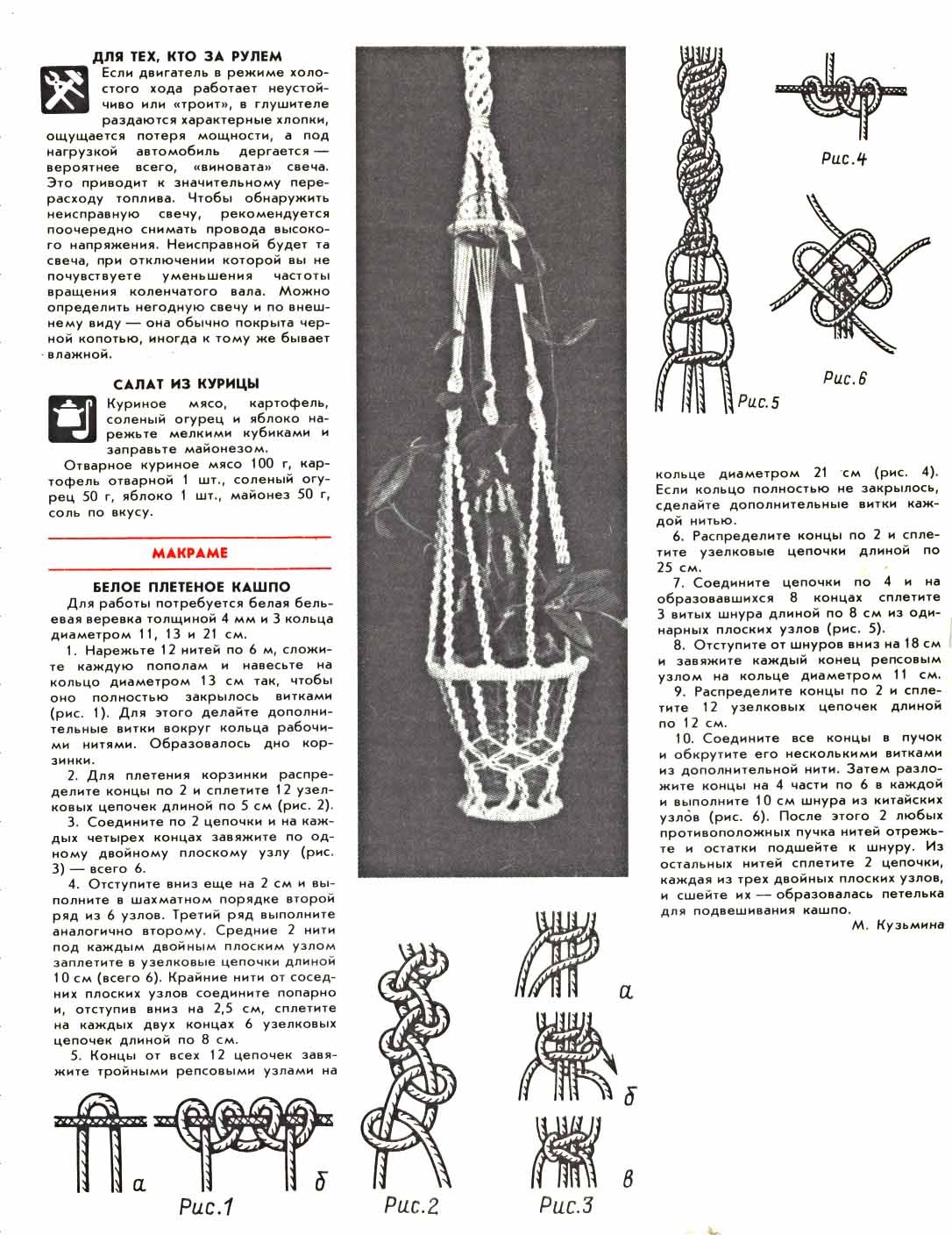 Макраме для начинающих схемы плетения кашпо