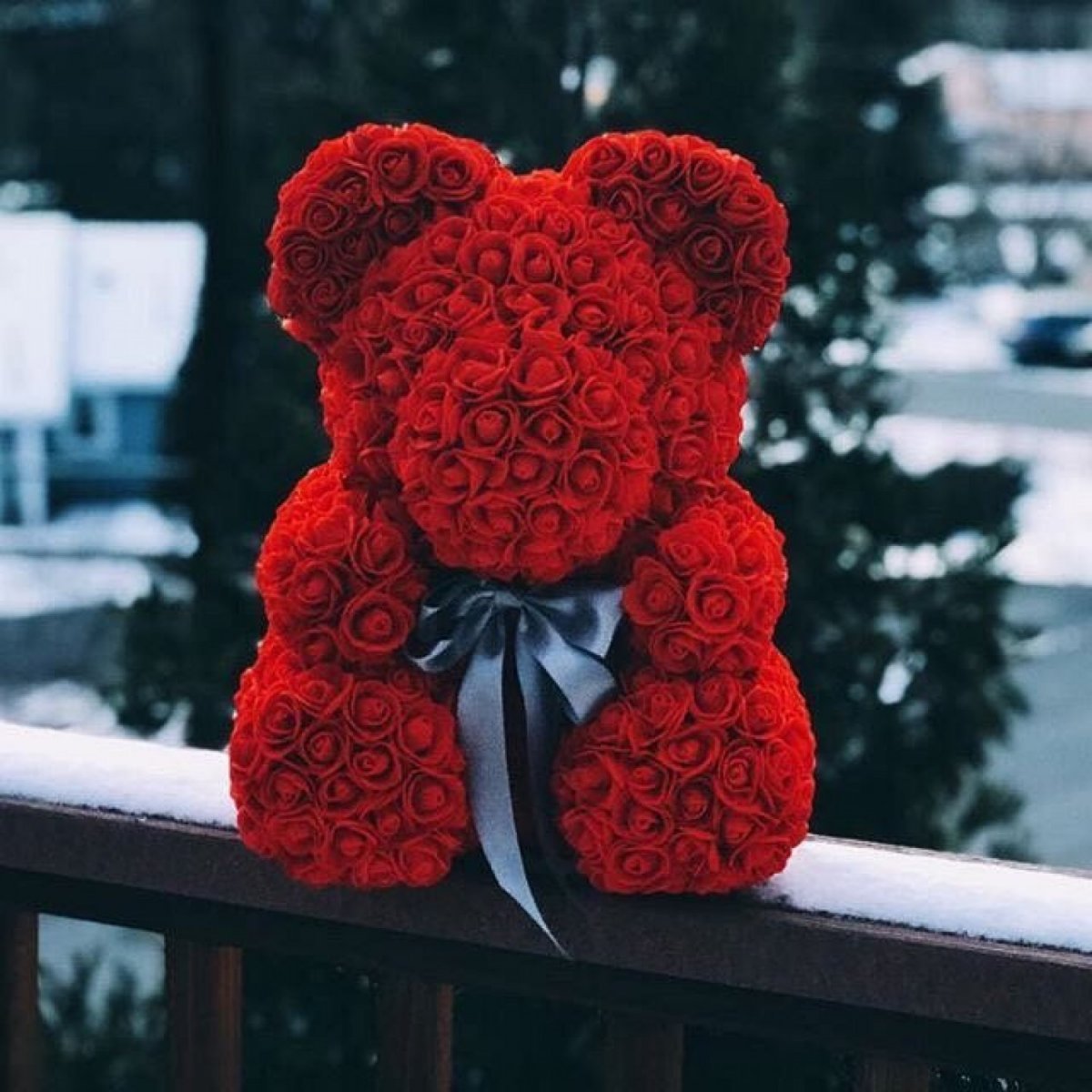 Мишка из цветов