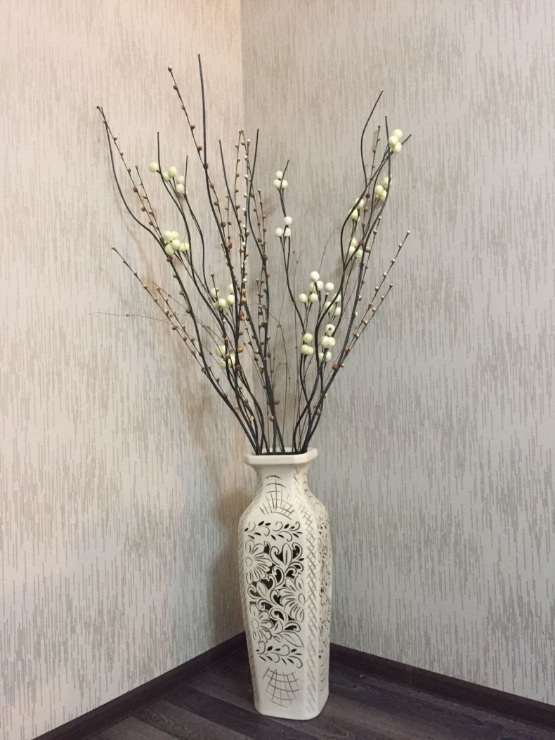 Цветы для напольной вазы своими руками - 85 фото
