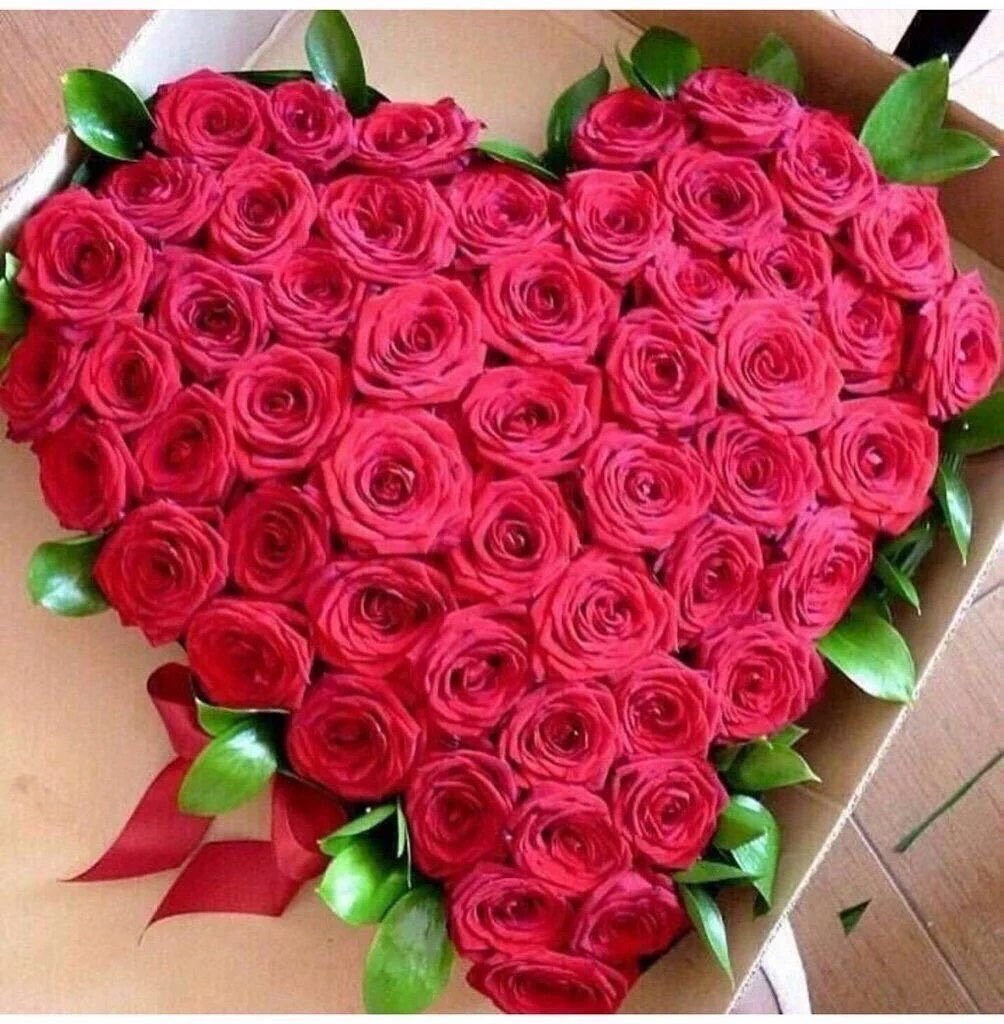 Сердце из роз