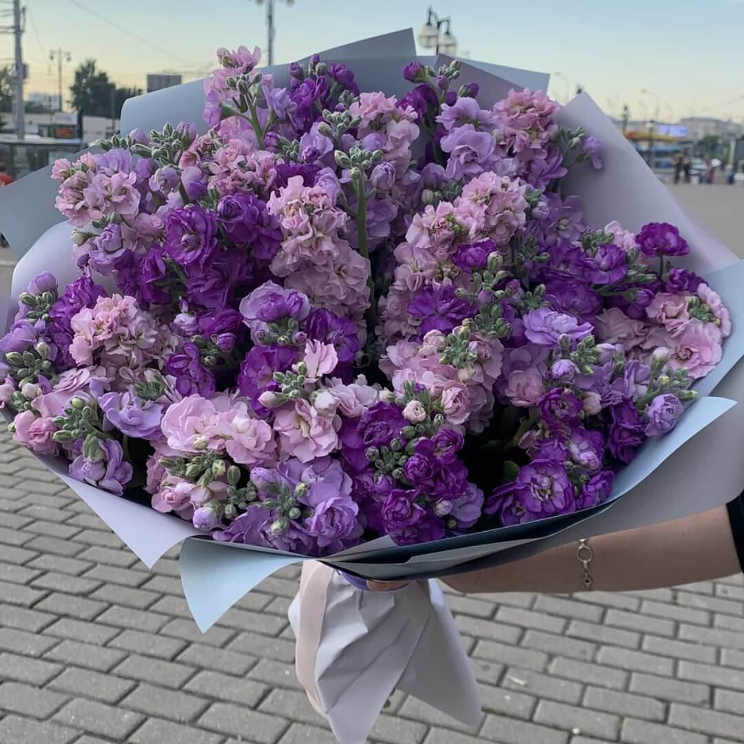Букет из фиолетовых роз
