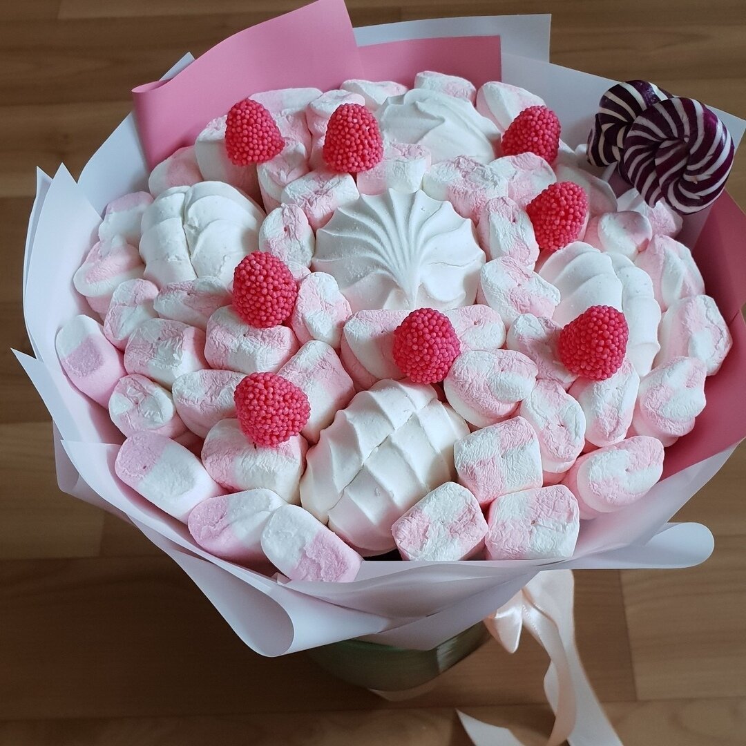 Сладкий букет с зефиром