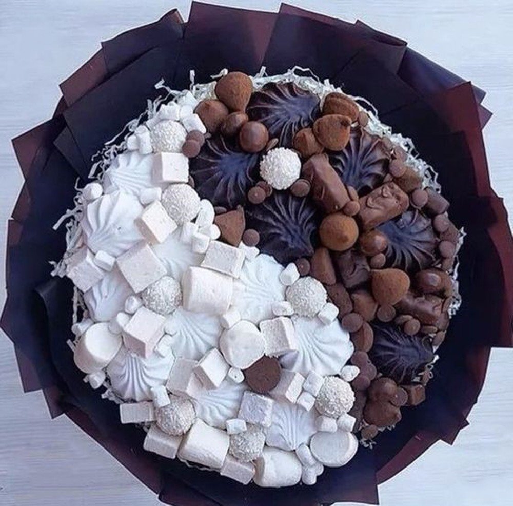 Мужской букет из зефира