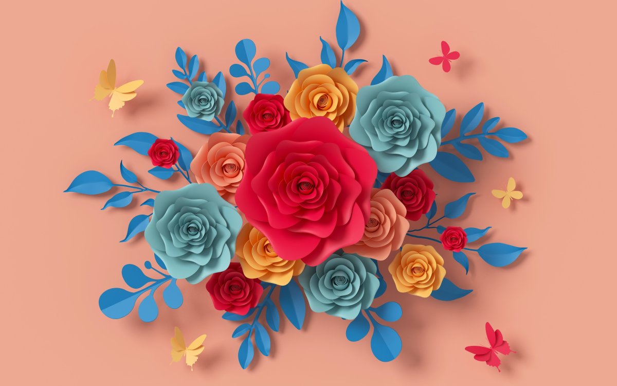 Цветы. 3 D