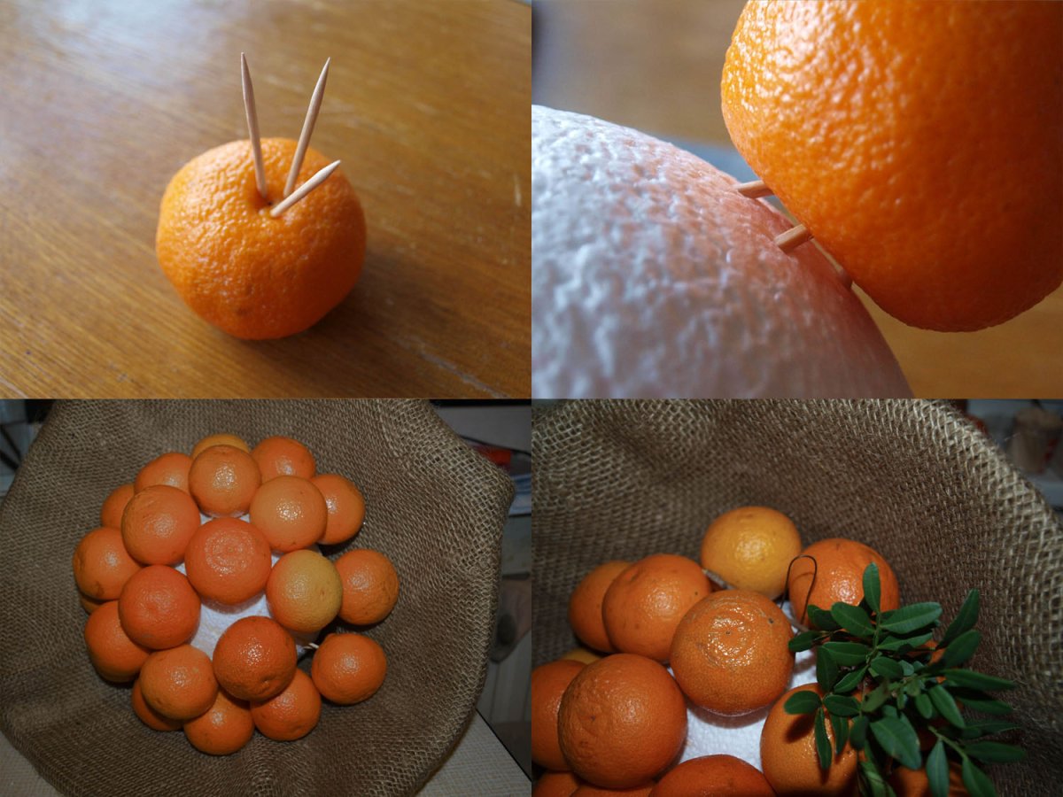 Букет с мандаринами