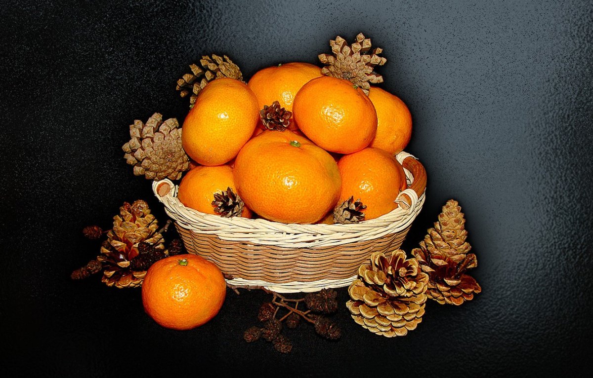 Букет с мандаринами