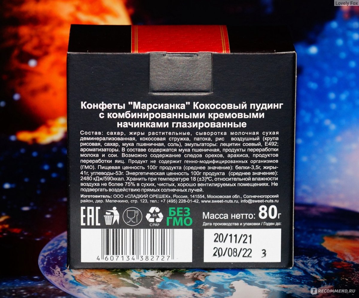 Популярные конфеты