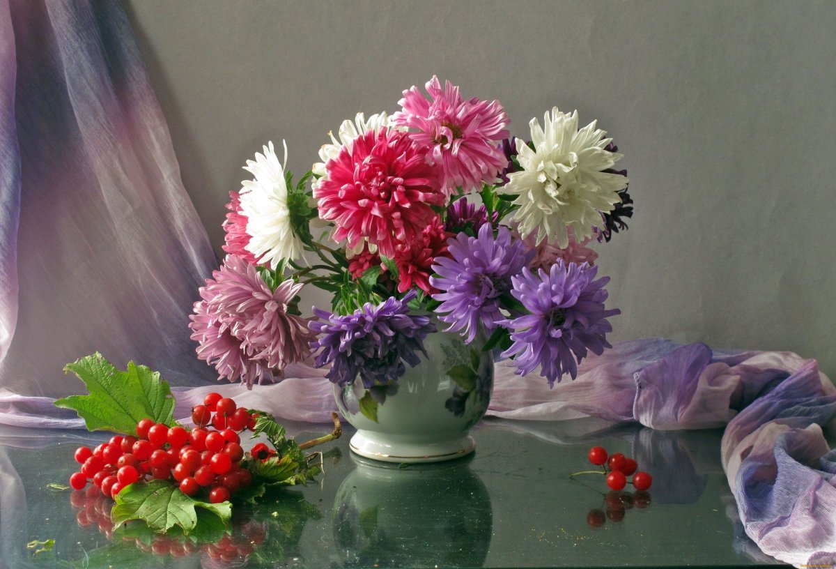 Август — астры, август — звезды, август — грозди