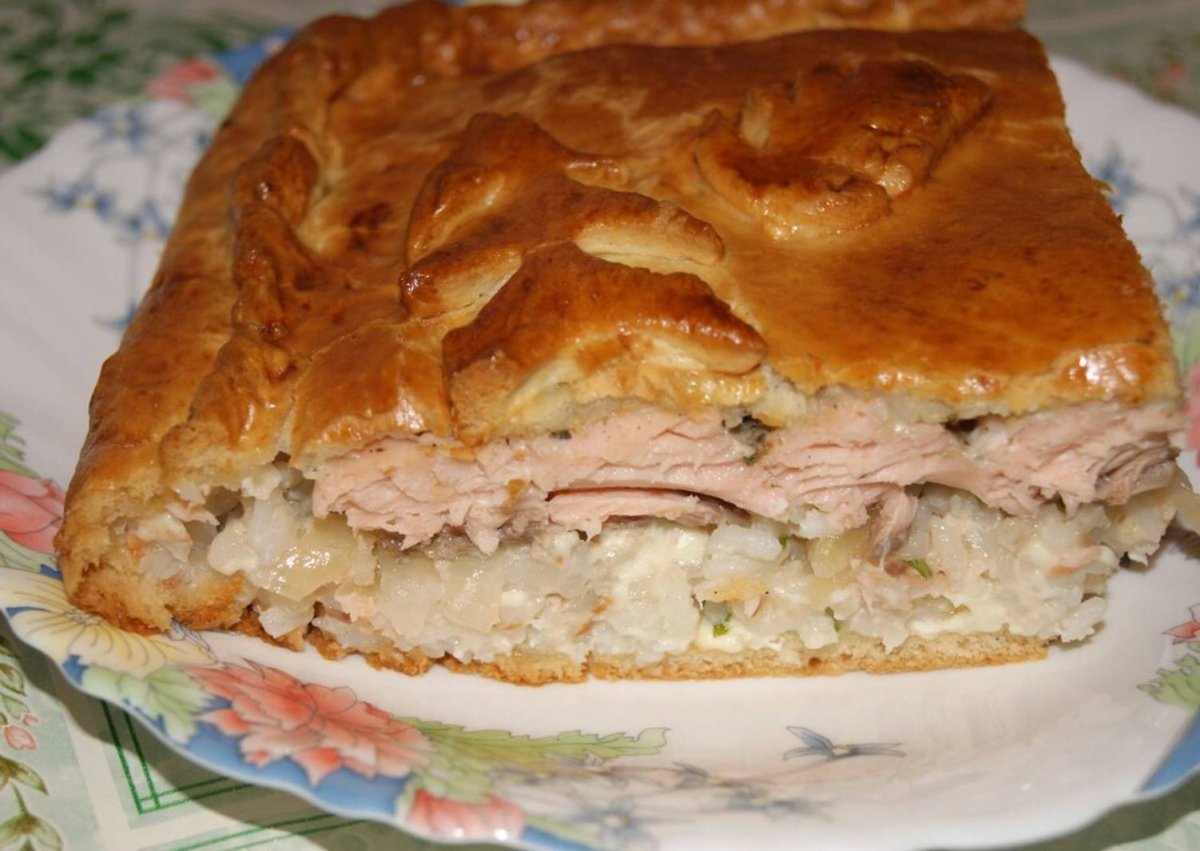 Открытый рыбный пирог