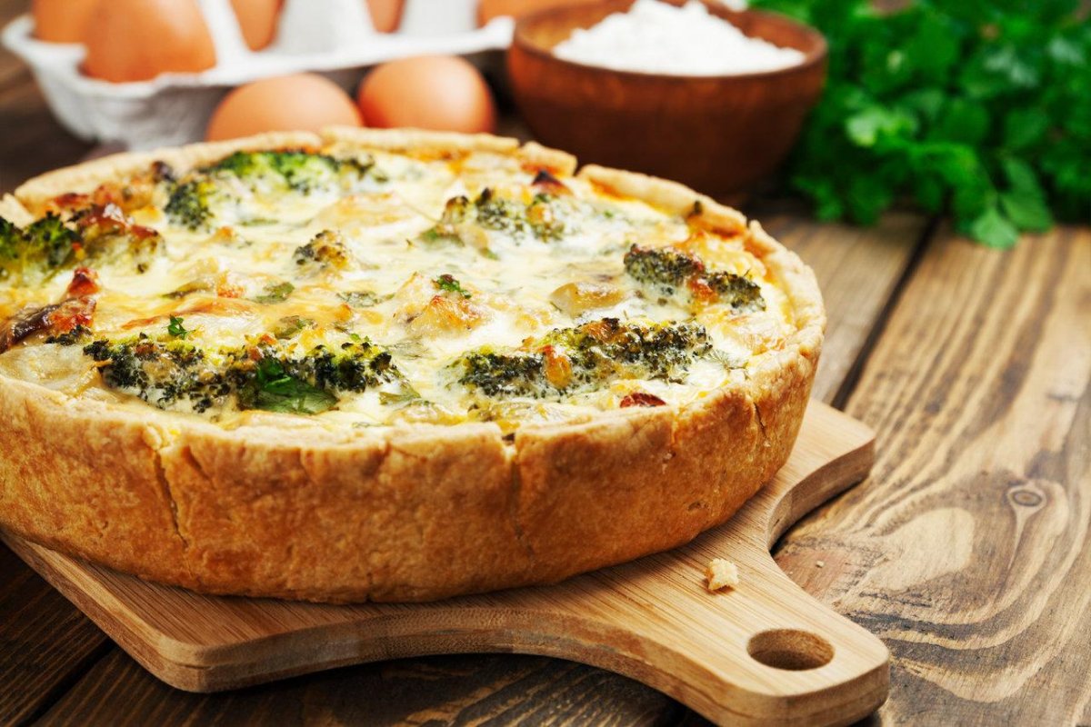 КИШ С курицей и грибами