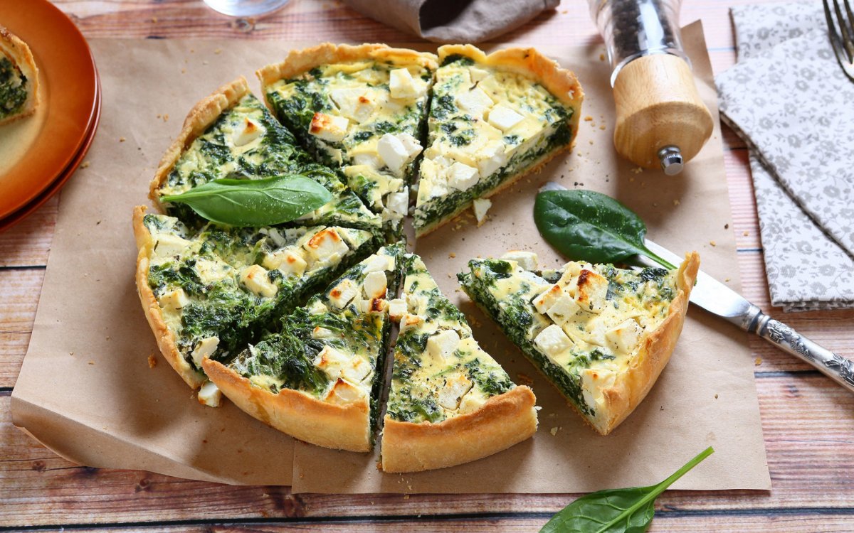КИШ со шпинатом и сыром
