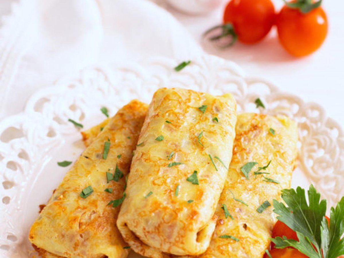 Яичные блинчики с начинкой
