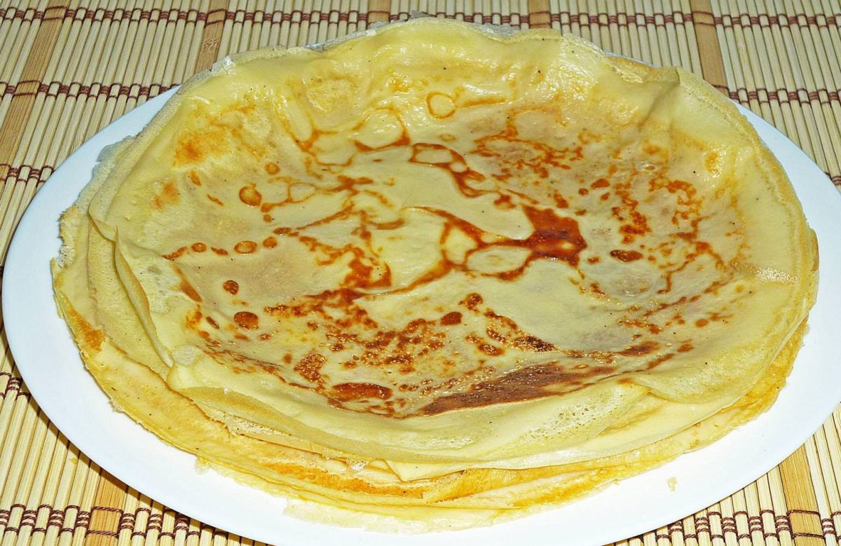 Тонкие блинчики на молоке