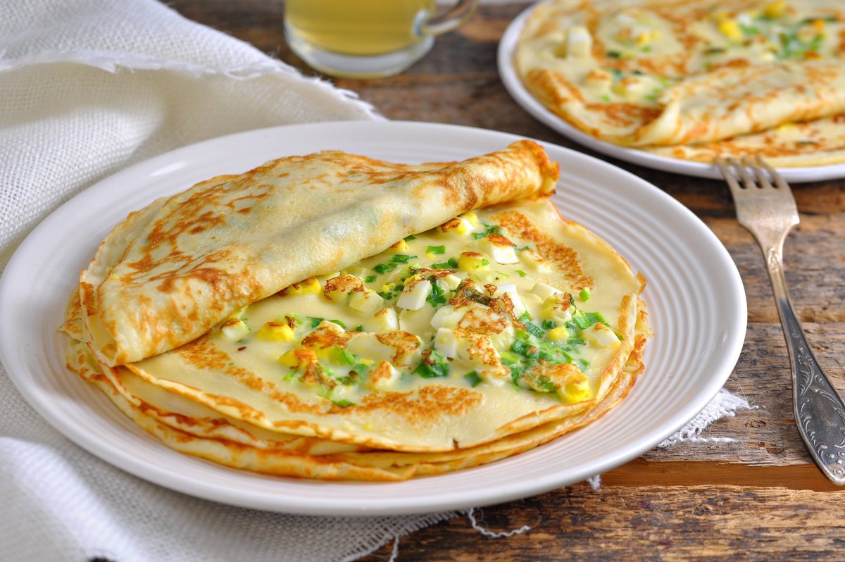 Яичные блинчики с начинкой
