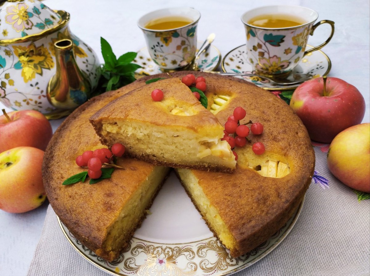 Рецепт пирога шарлотка с яблоками