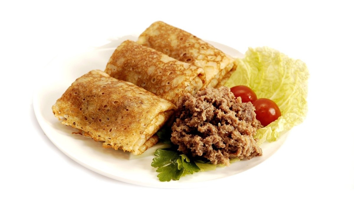 Яичные блинчики с начинкой