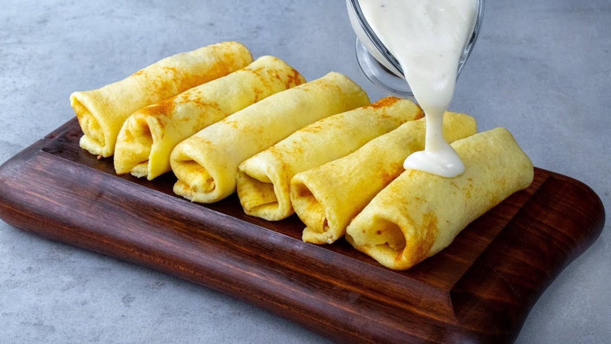 Блины с творожным сыром