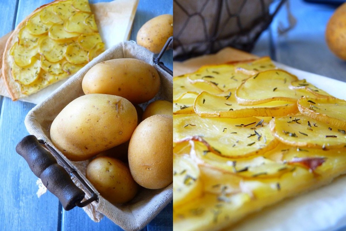 Пирог с картофелем и грибами
