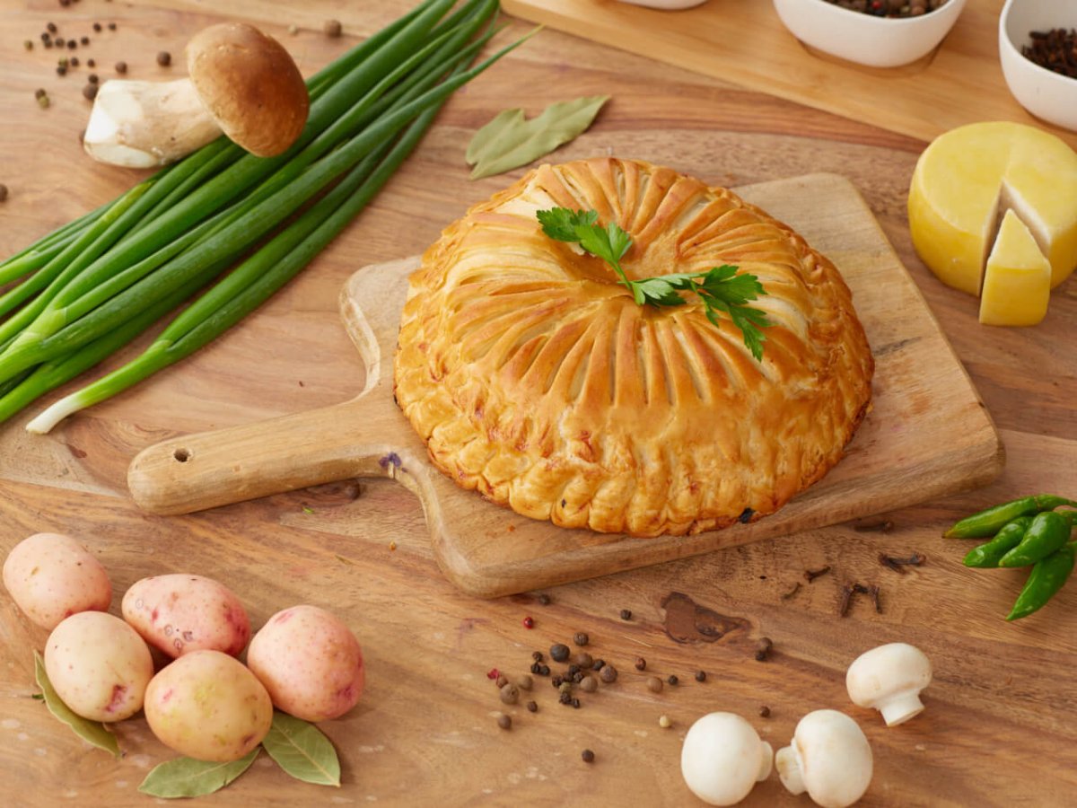Пирог с грибами