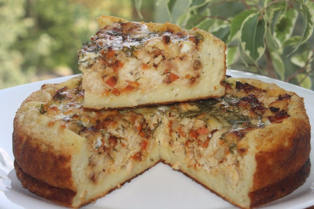 Пироги с картошкой квадратики