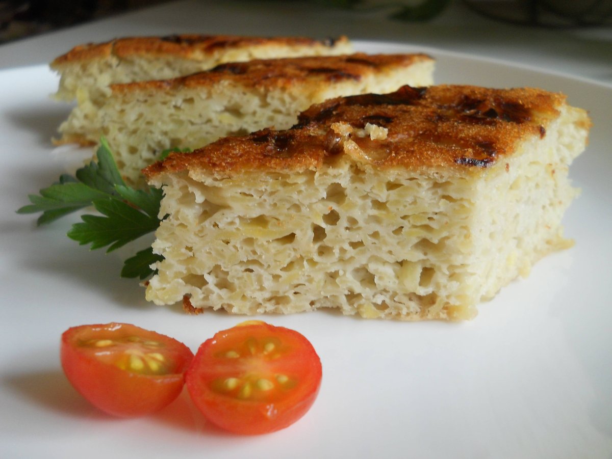 Открытый пирог с картошкой
