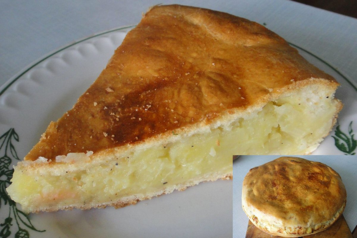 Открытый пирог с картошкой