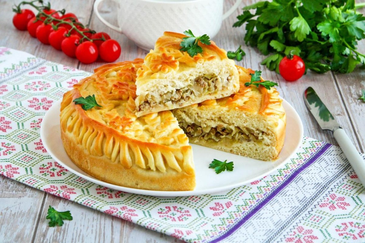 Капустный пирог заливной