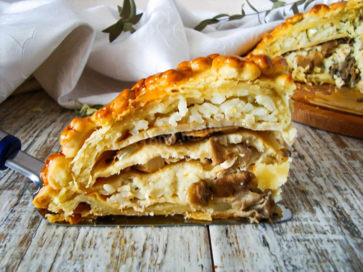 Настоящий курник с блинами