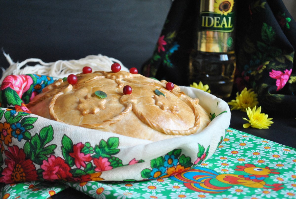 Курник с курицей и картошкой