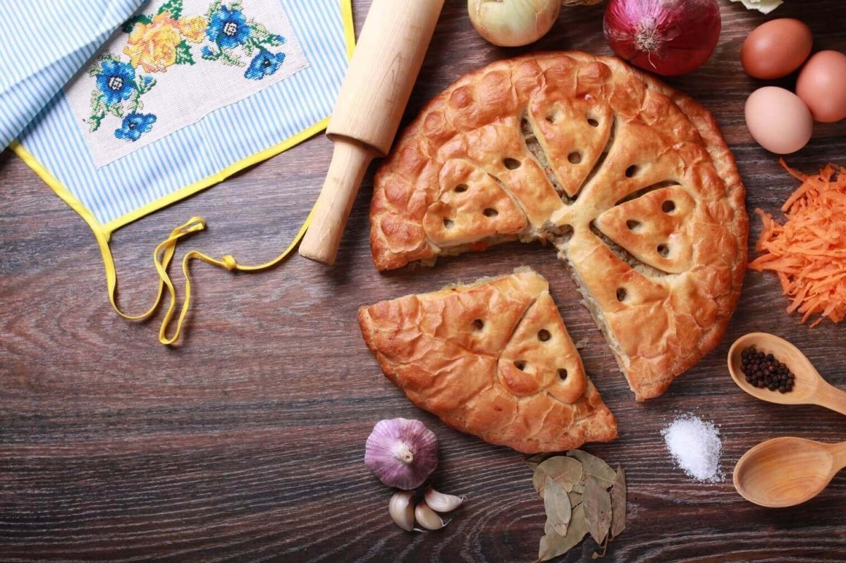 Песочный пирог с вишней