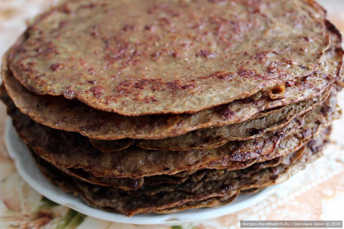Блины с мясной начинкой