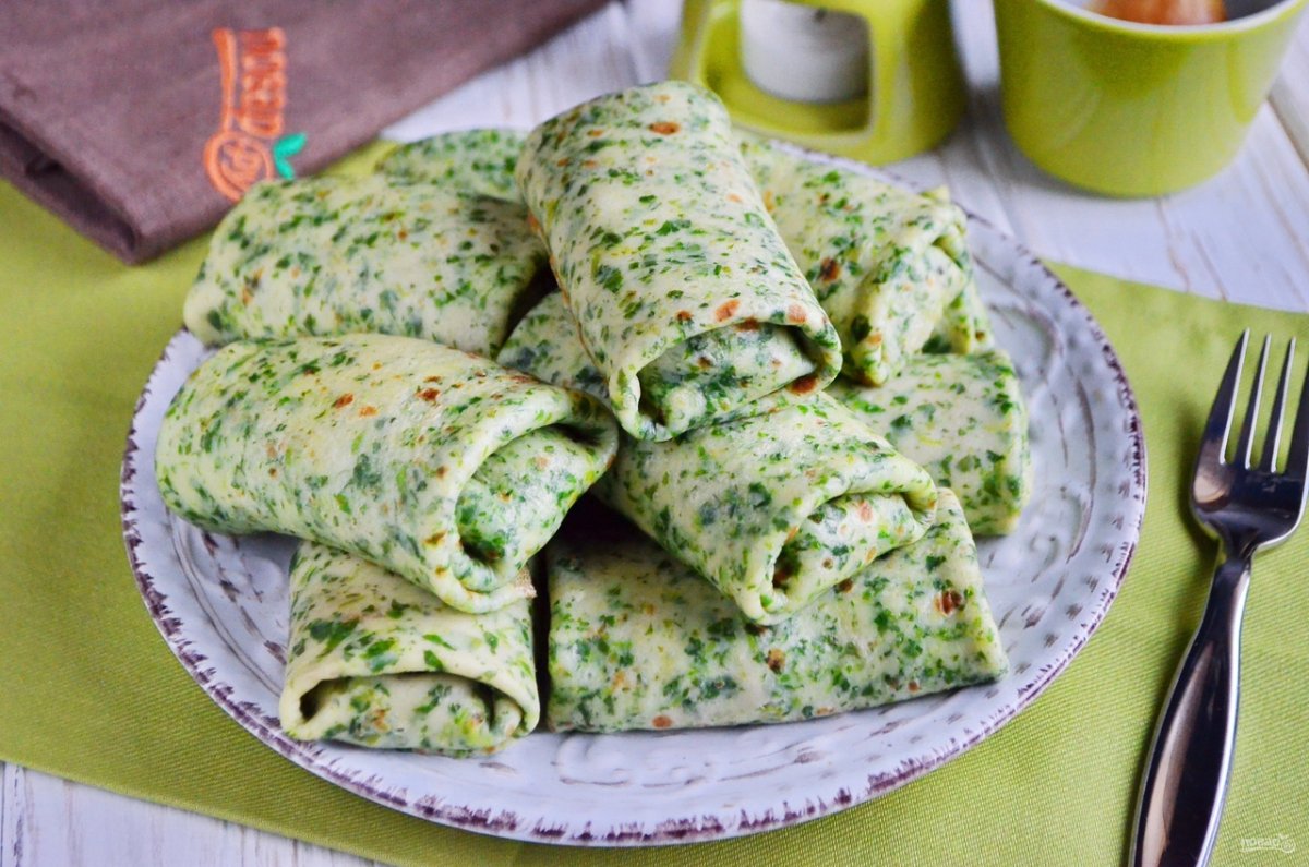 Блинный мешочек с начинкой