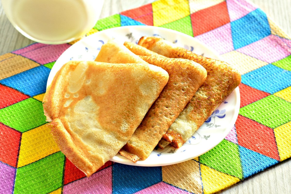 Блины на молоке с дырочками