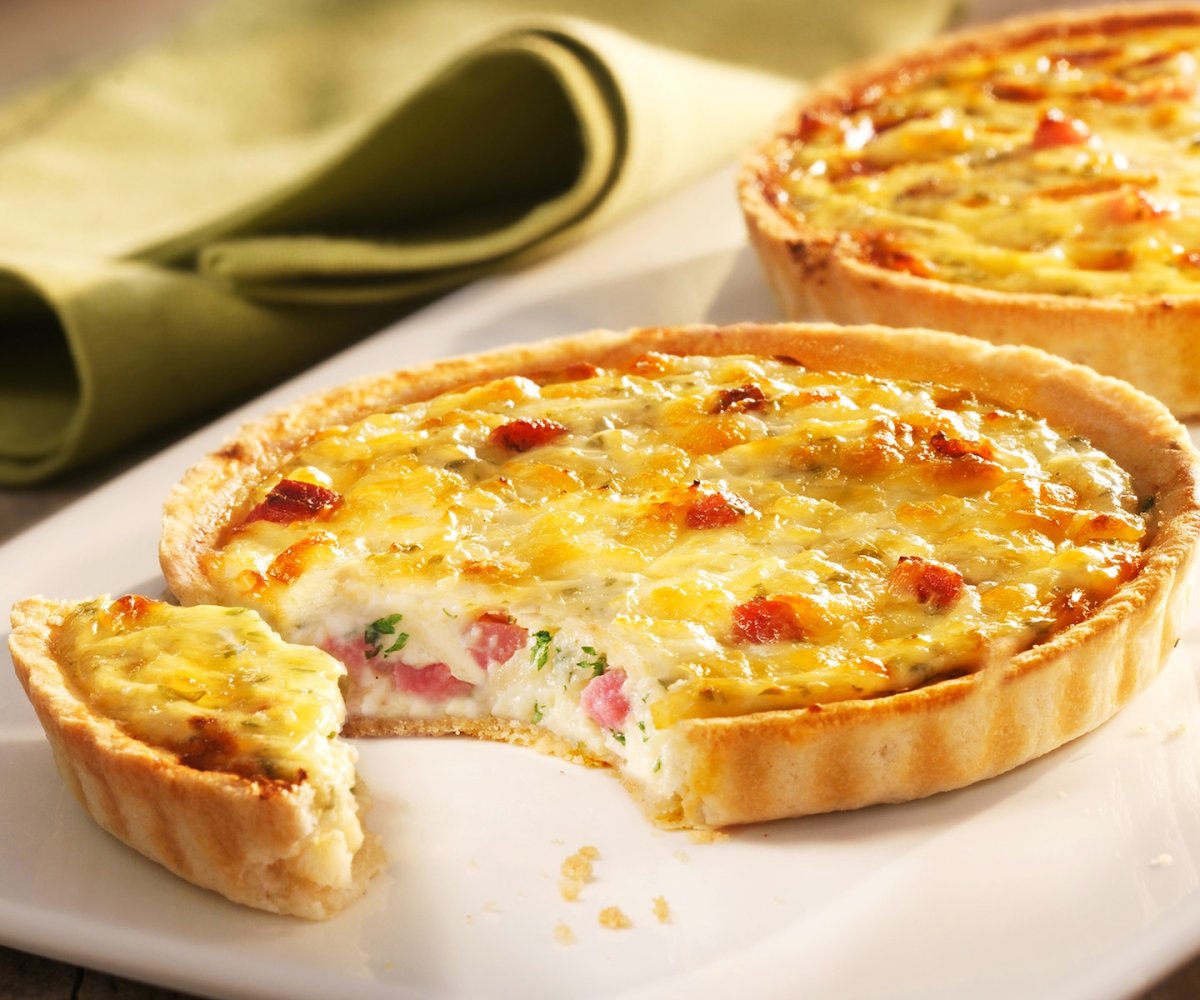 КИШ С беконом и грибами