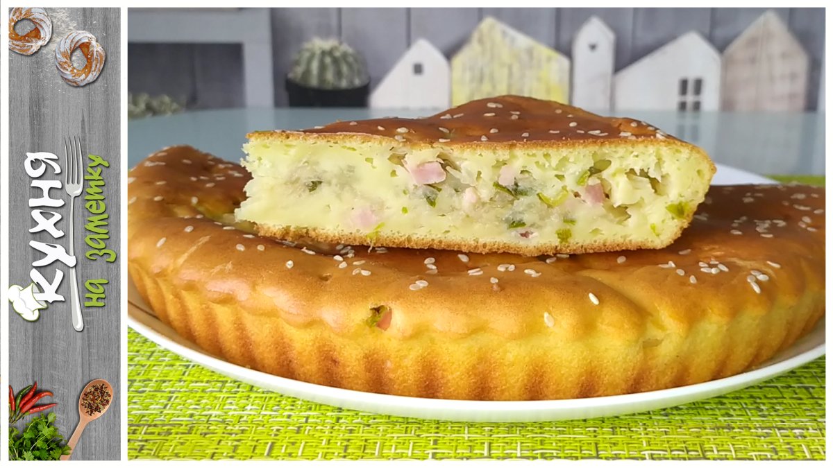 Пирог шарлотка с капустой на кефире