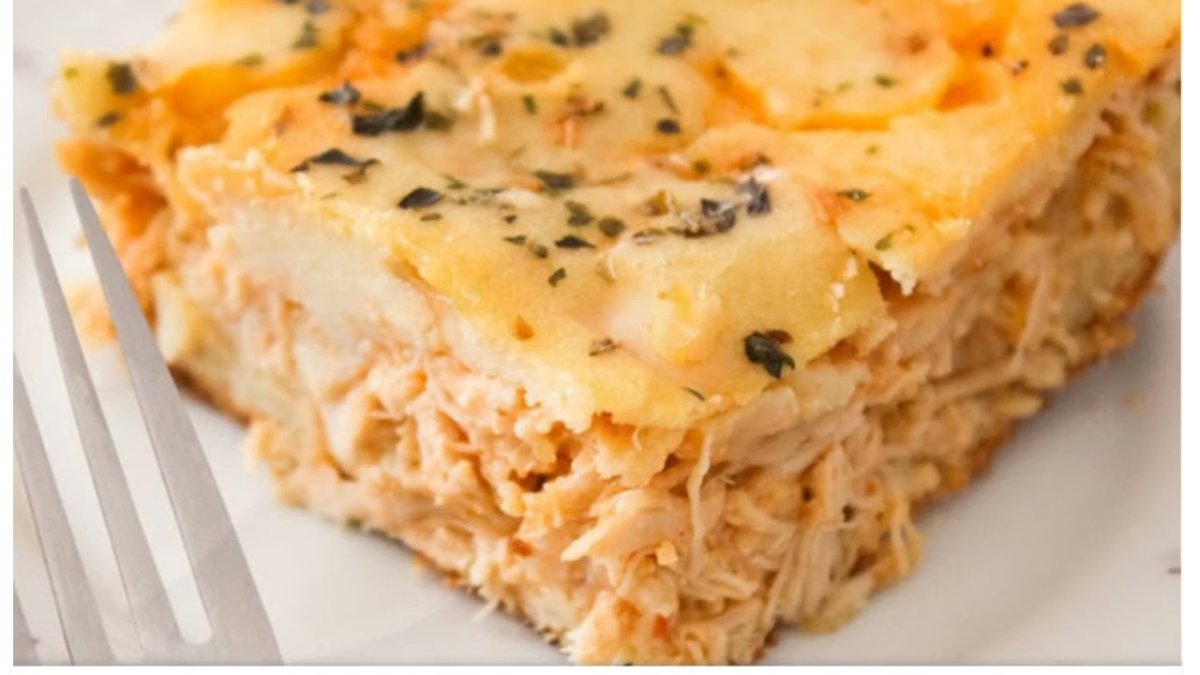 Пирог запеканка с курицей