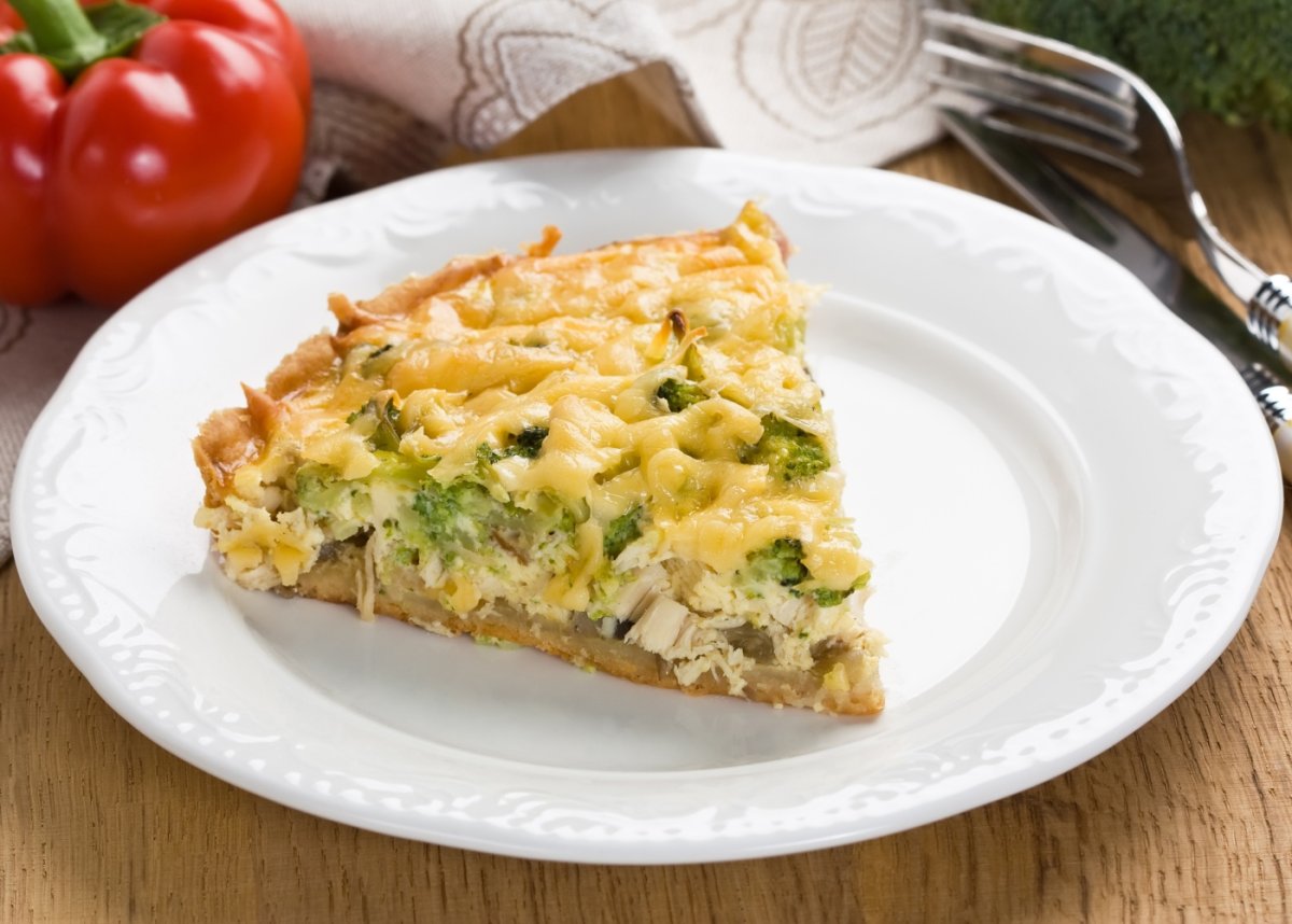 Пирог с ветчиной и курицей