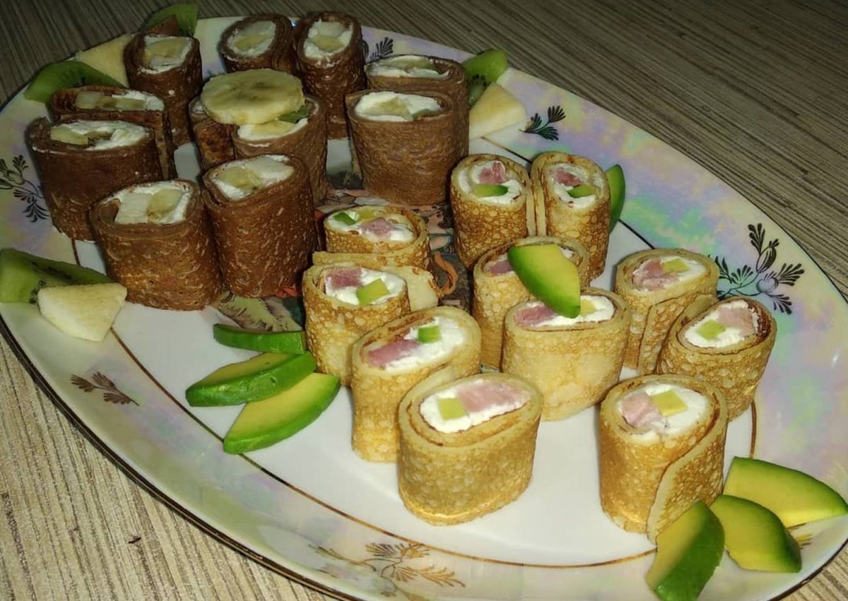 Блинчики с грибами