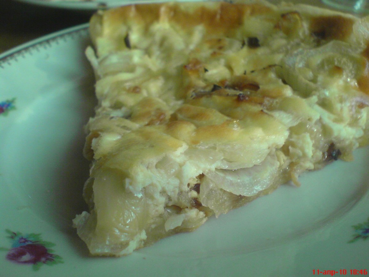 Песочный пирог заливной