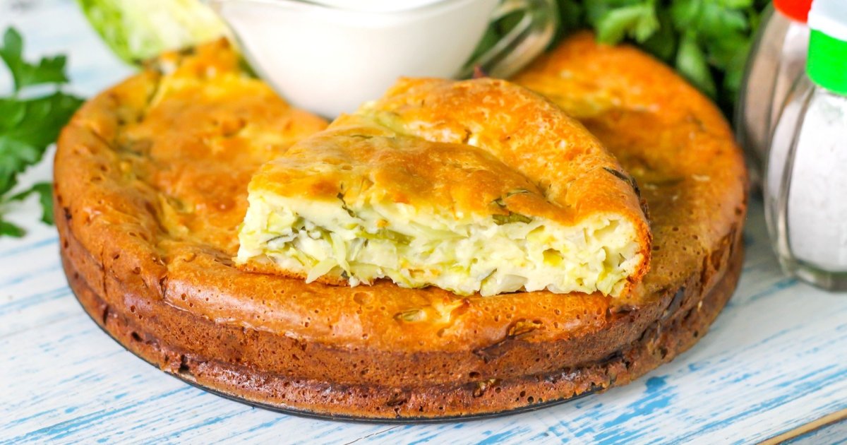 Пирог с зеленью и яйцом