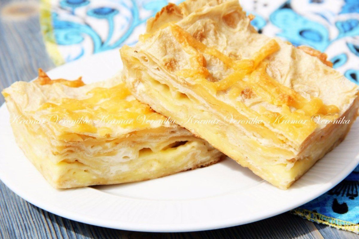 Пирог из лаваша с сыром