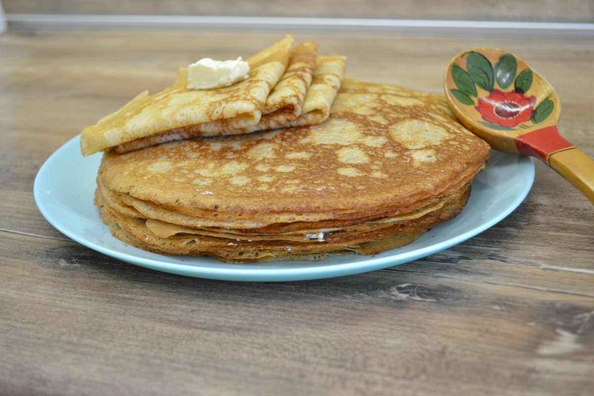 Блины на кукурузной муке и кефире