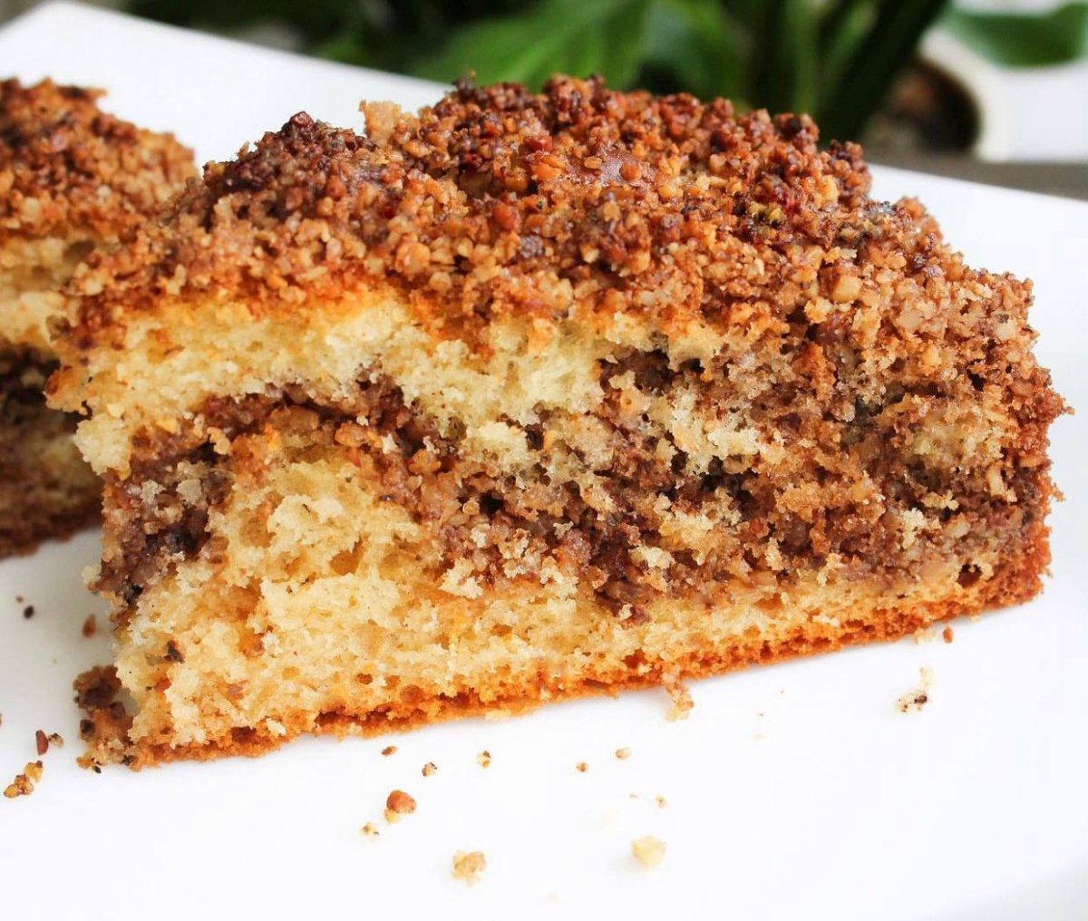 Открытый песочный пирог с орехами сухофруктами