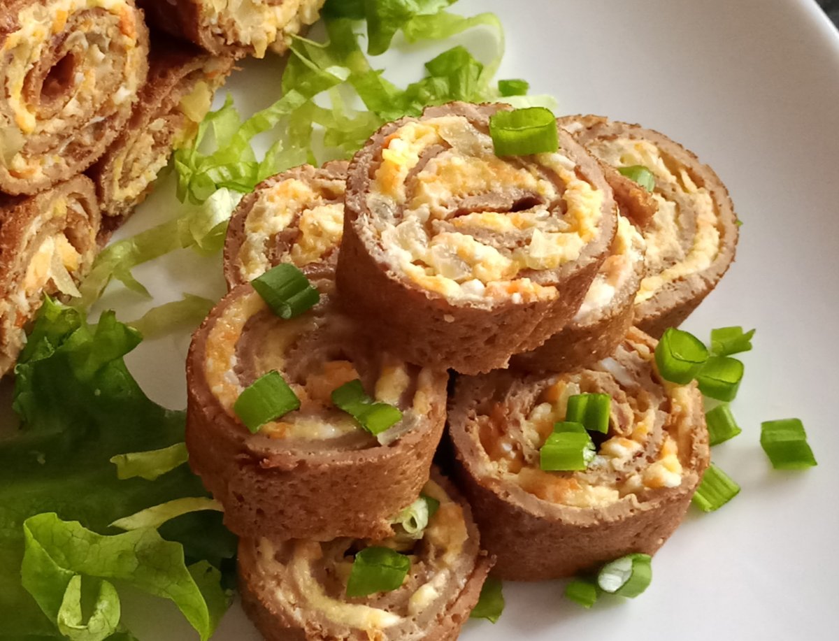 Печёночный рулет из куриной печени