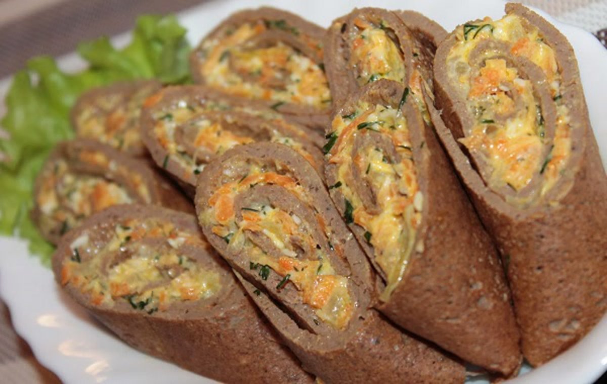 Печеночные блины с начинкой