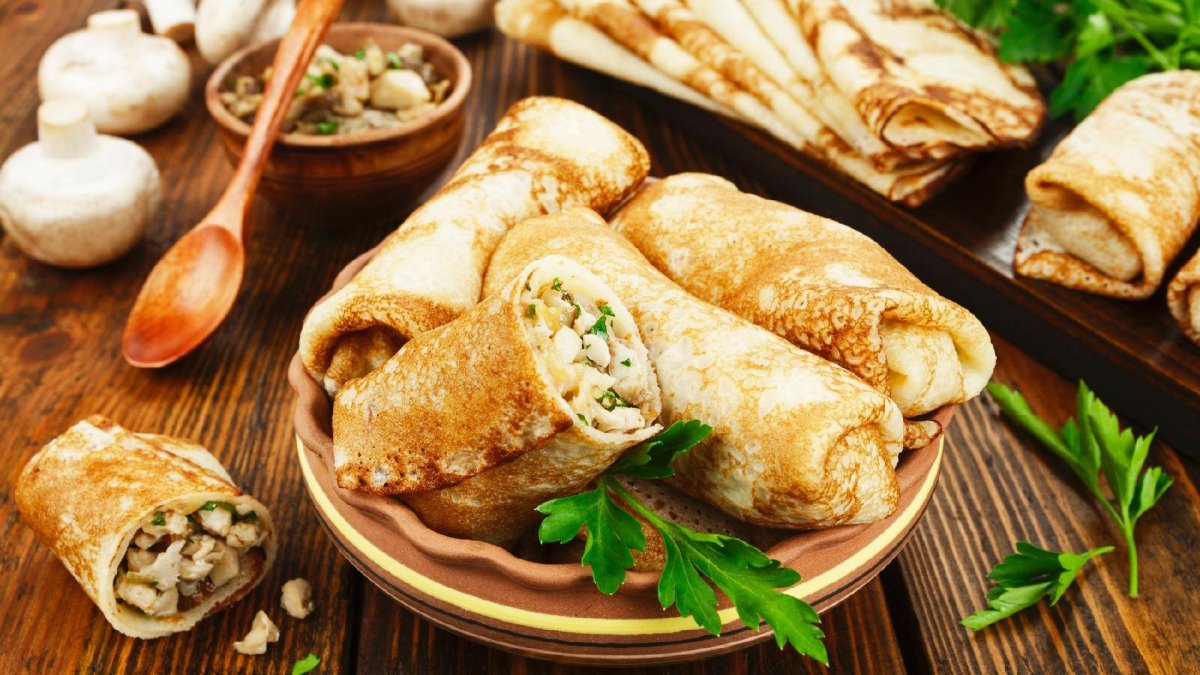 Блины с мясом