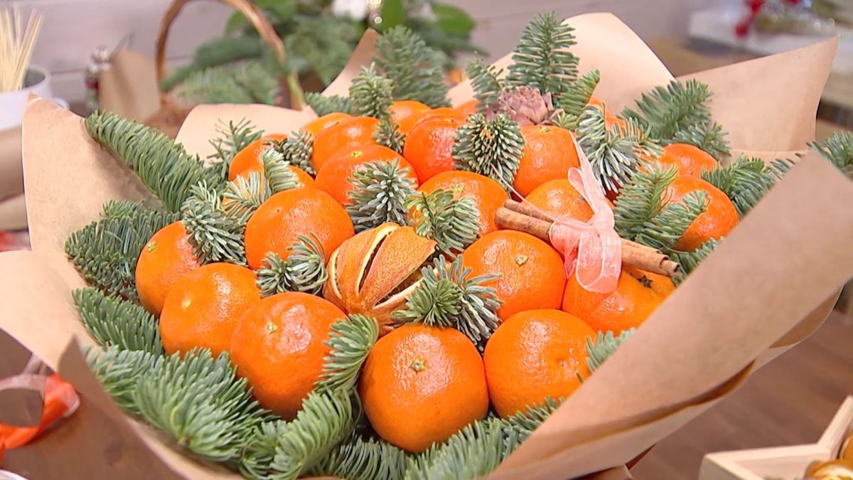 Букет из мандаринов и Ферреро